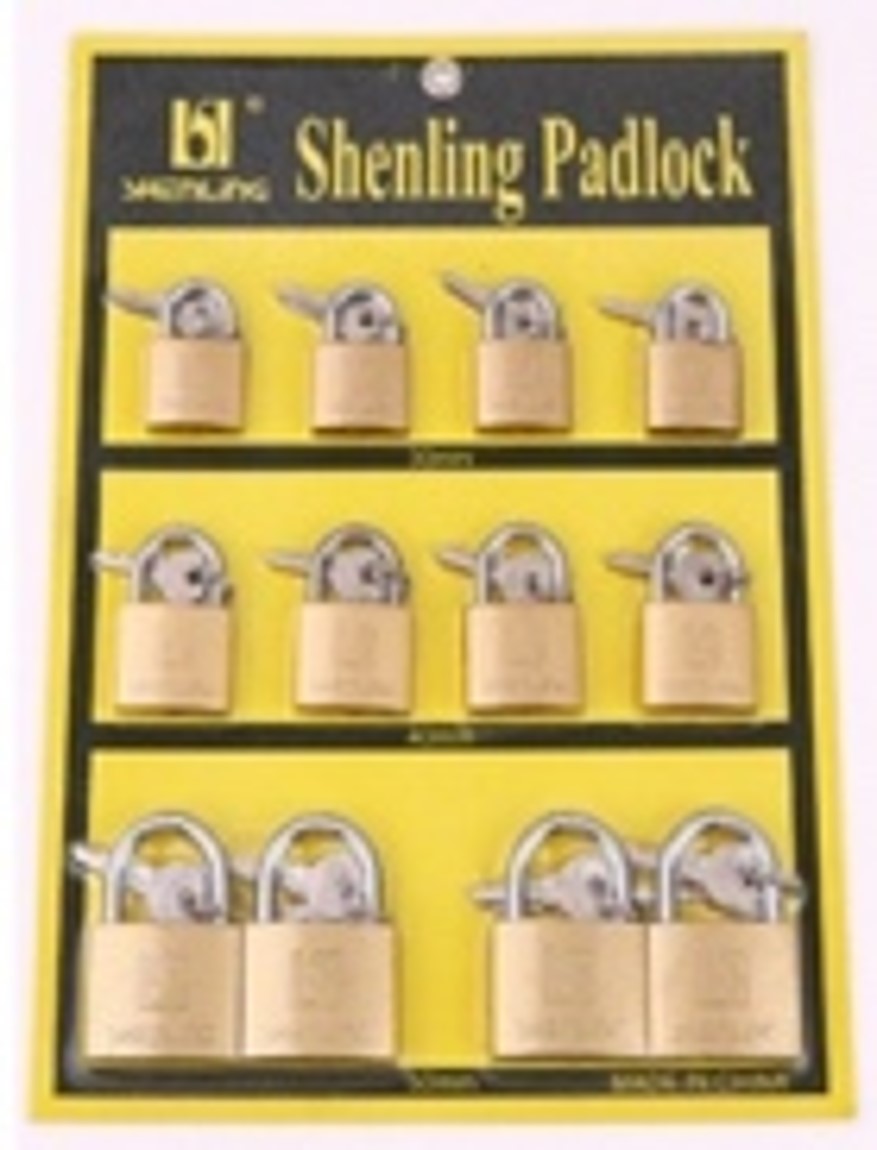 Padlock Chart Pack Of 12, 30mm, 40mm, 50mm HRDSL-SL304050 12 PCS/CASE